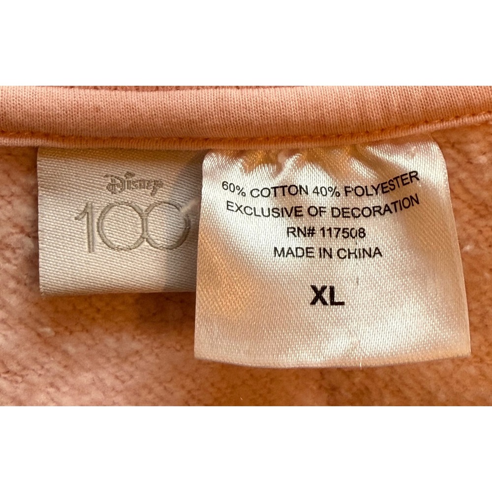 Disney 100 Mickey Mouse Club Varsity Jacket Pink Gray XL Snap Front Sweatshirt - Picture 4 of 4